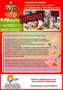 Scuola Pizza Manine in Pasta progetto inclusivo sold out