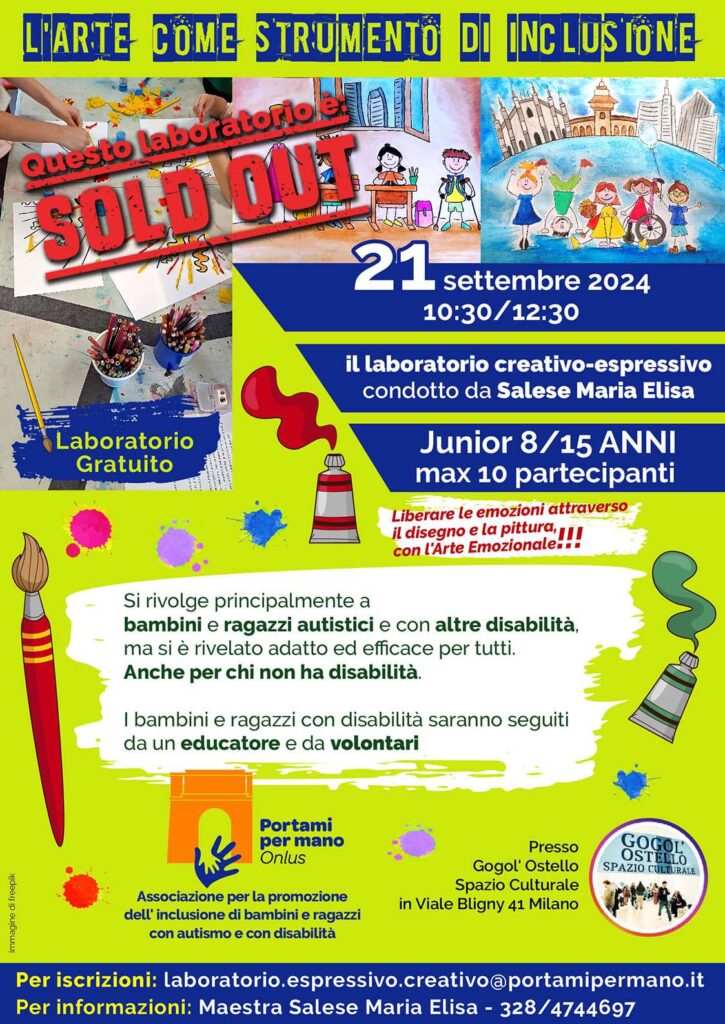 l'arte come strumento di inclusione laboratorio creativo espressivo sold out