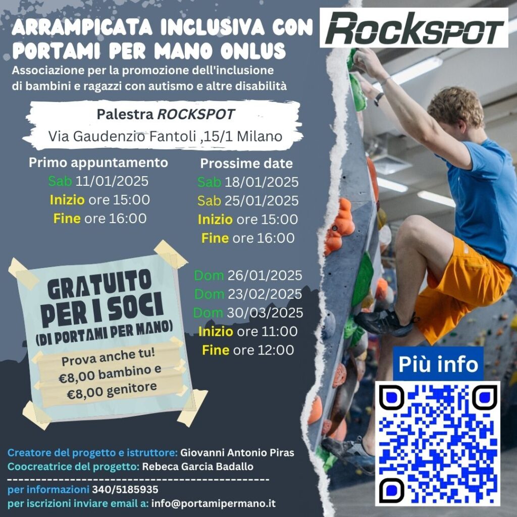 arrampicata inclusiva con portamipermano onlus