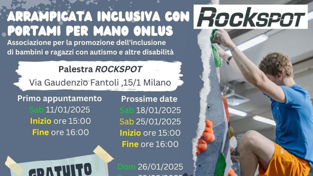 arrampicata inclusiva con portamipermano onlus